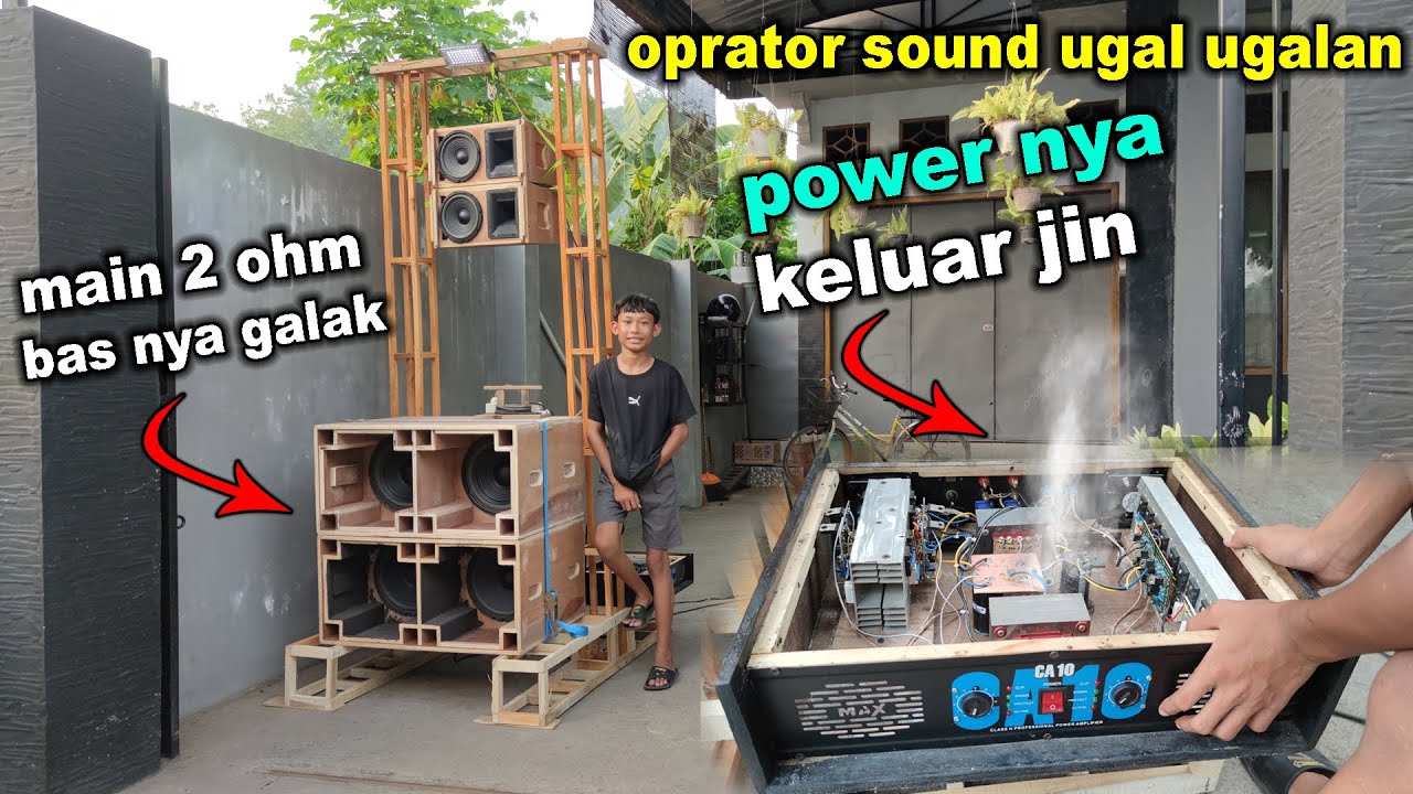 JANGAN COBA COBA main 2 ohm jika tidak mau seperti ini !! miniatur sound