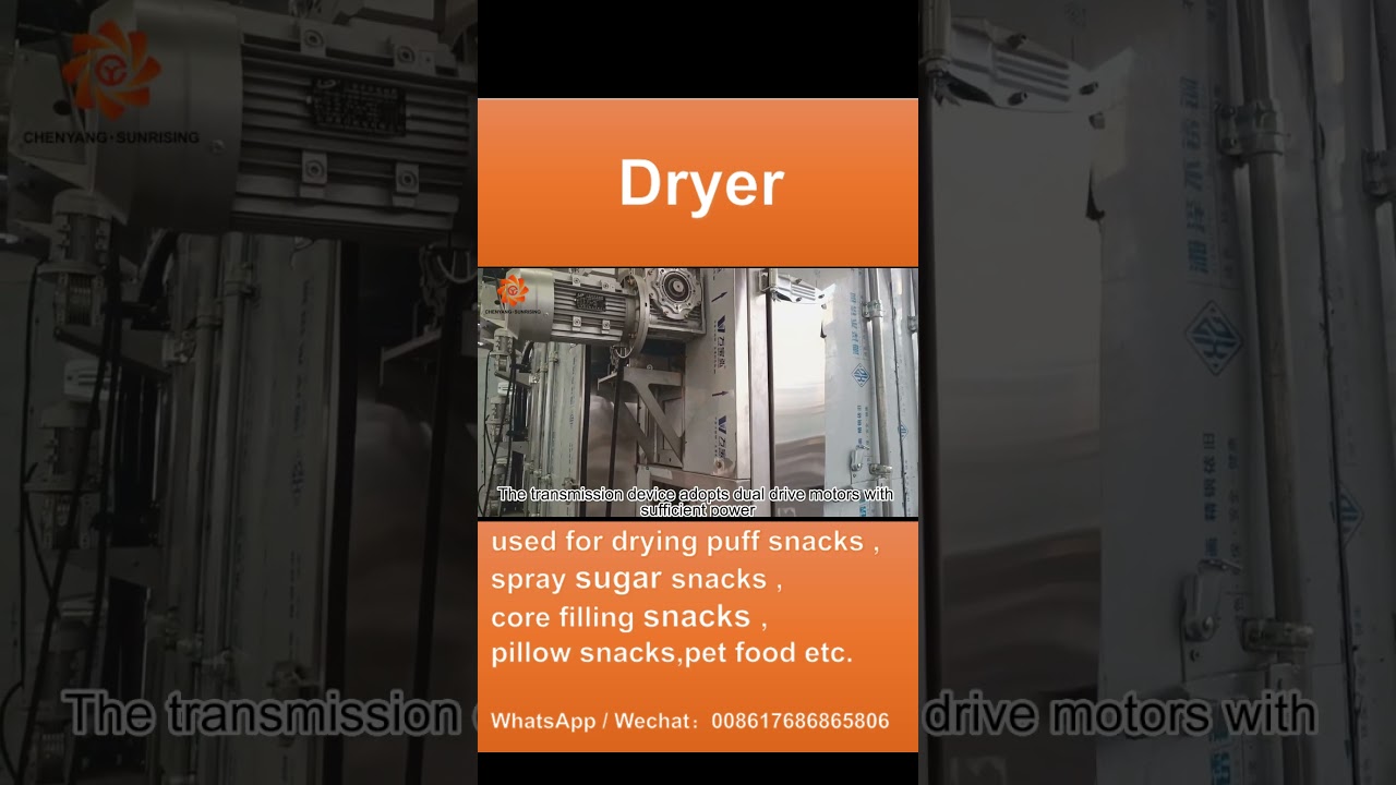 Dryer for puff snacks , spray sugar snacks , rice crispy , dog food etc. -Jinan Sunrising machinery