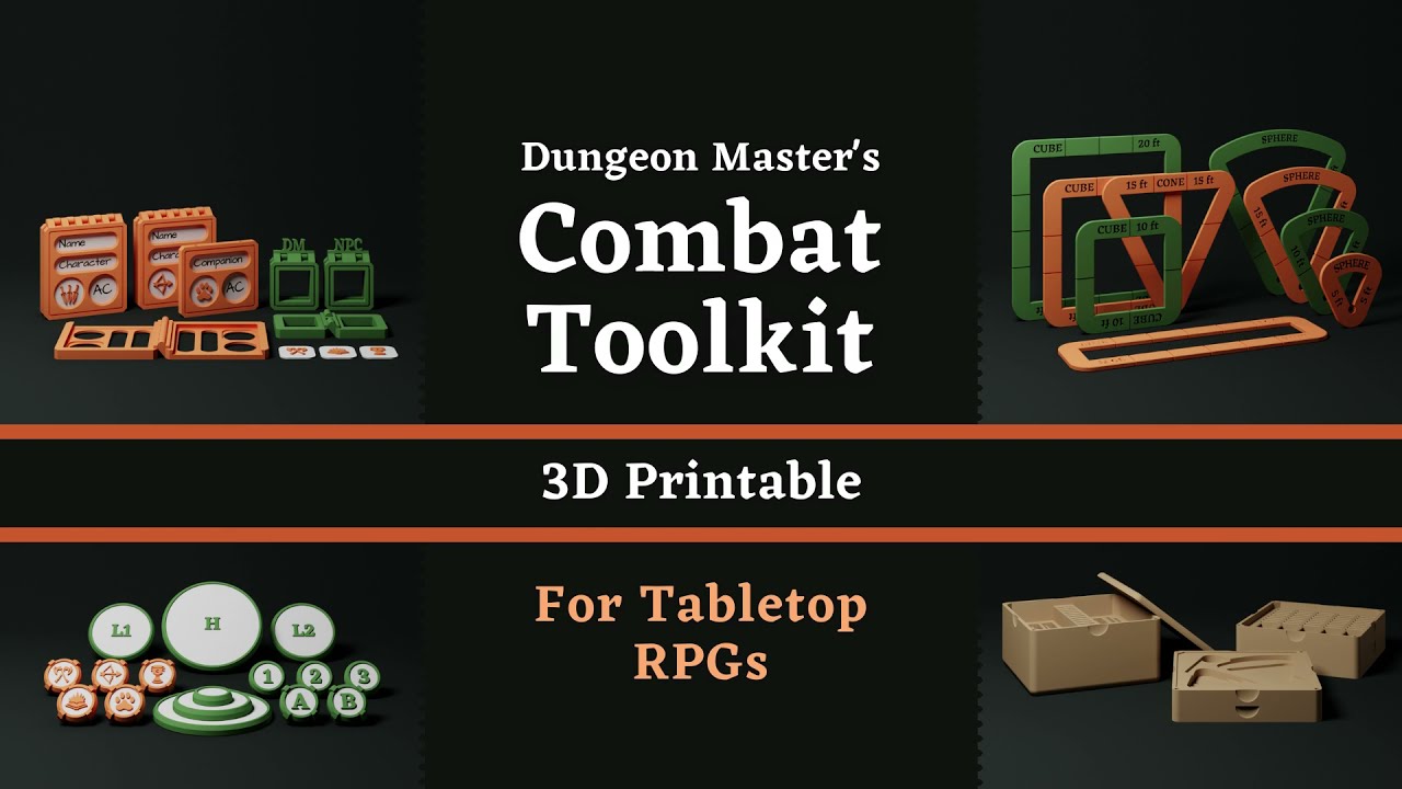 Dungeon Master&rsquo;s Combat Toolkit - 3D Printable RPG Accessories