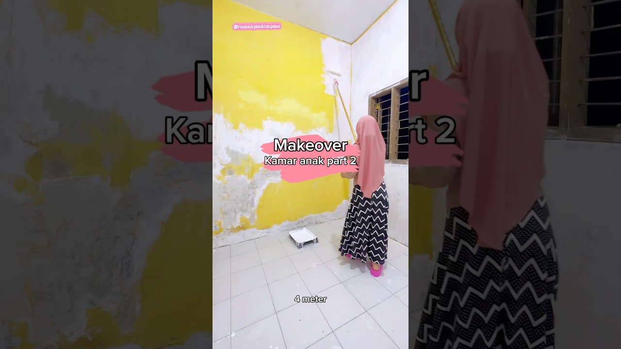 Lajut makeover kamar anak, proses cat dasar #catdasar #makeover #kamaranak #catsanlex
