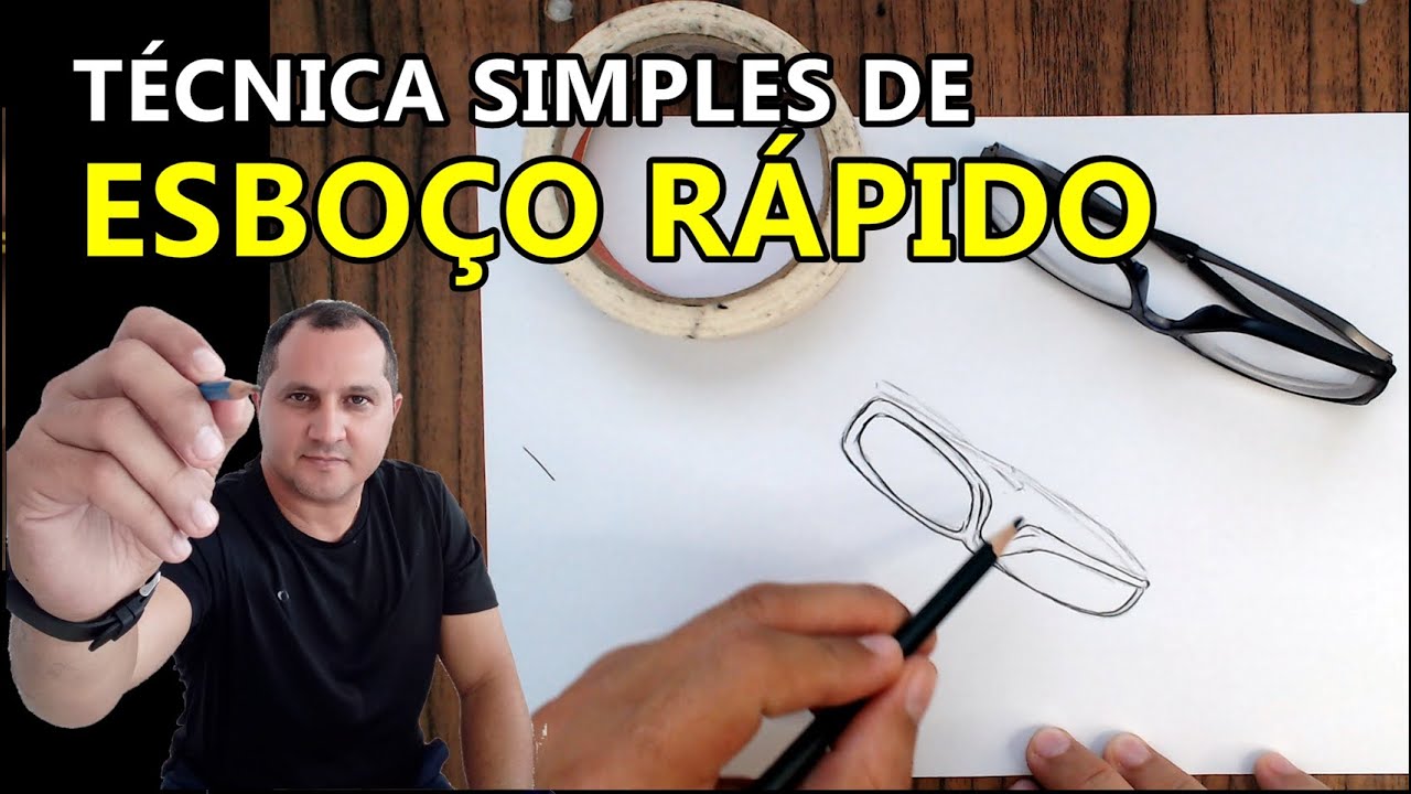 Como Fazer Esboço de Desenhos a Mão Livre - Técnica Simples