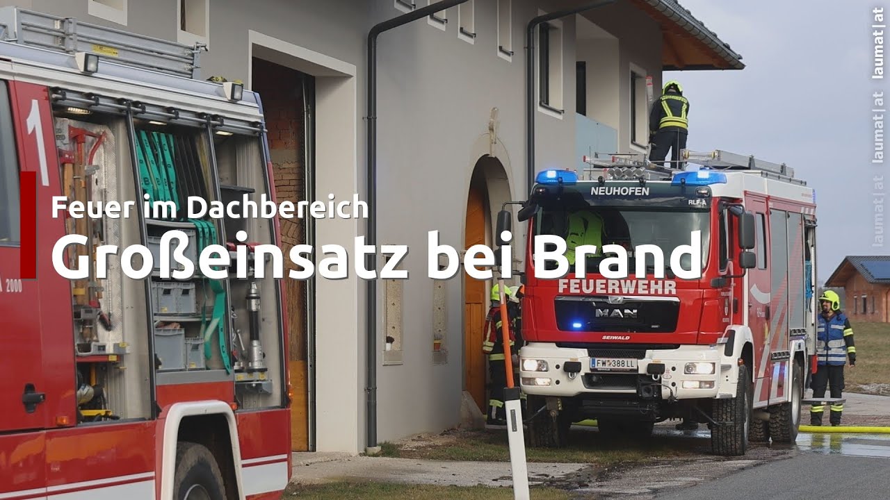 Großeinsatz: Brand im Dachbereich eines Bauernhofes in Allhaming rasch unter Kontrolle gebracht