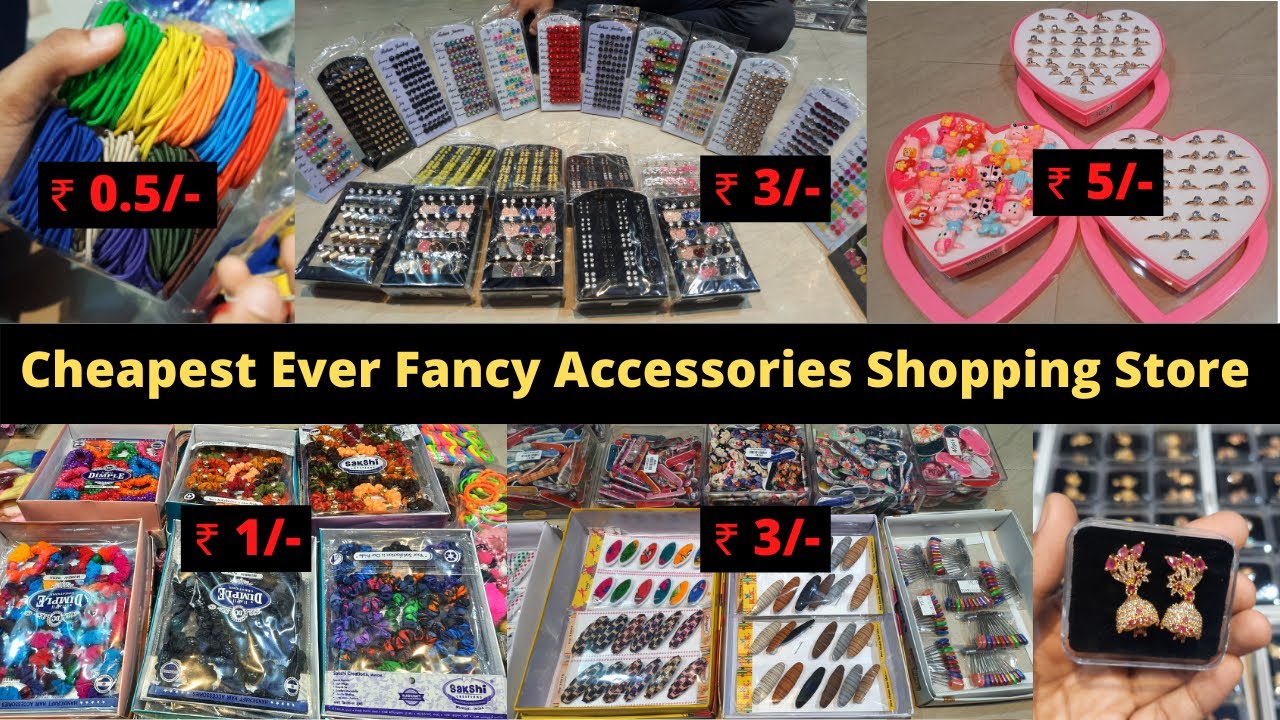 Cheapest ladies Fancy Accessories Shopping Store From Rs 1/- Hair Pins|Clutches|Antique Jewellery|
