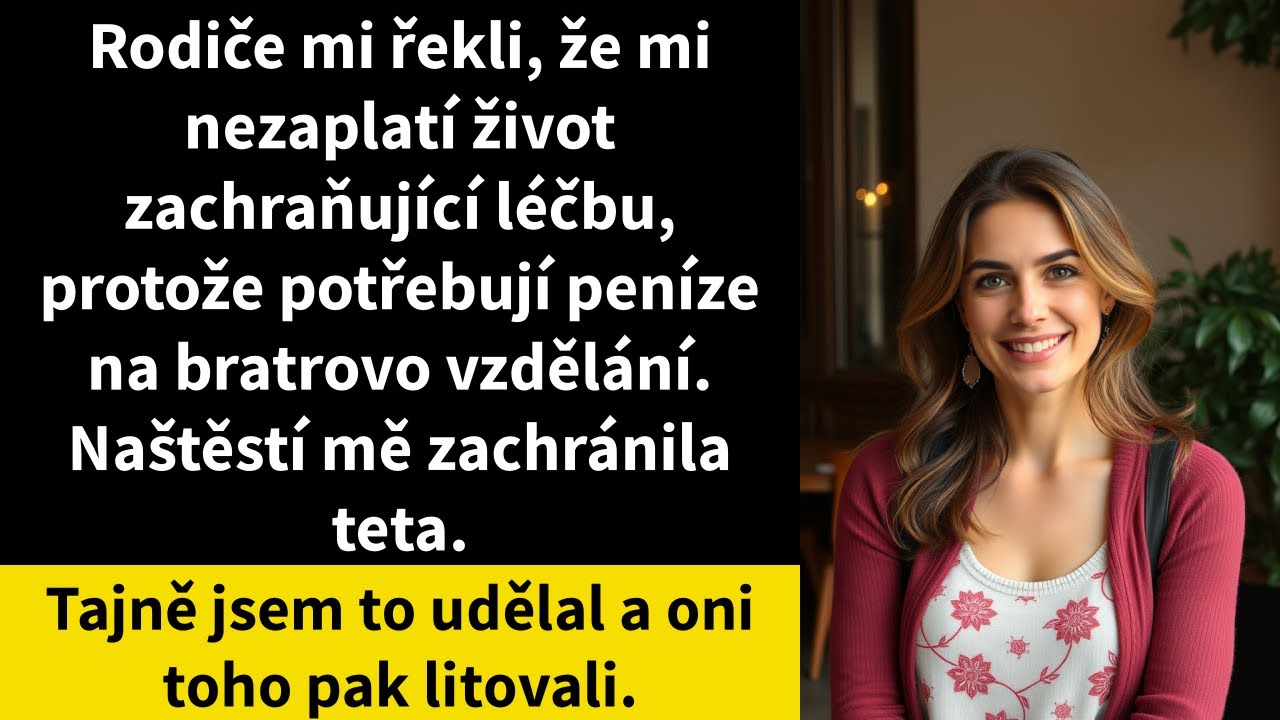 Rodiče mi řekli, že mi nezaplatí život zachraňující léčbu, protože potřebují peníze na bratrovo