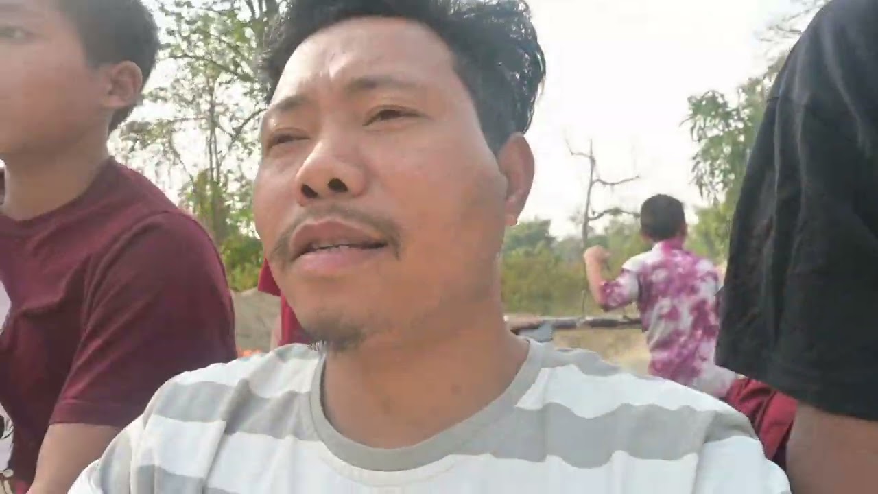 Releasing fish in the river 