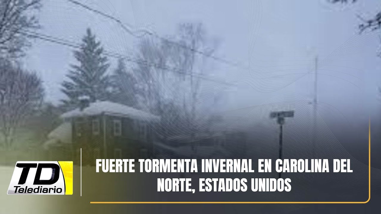 Fuerte tormenta invernal en Carolina del Norte, Estados Unidos