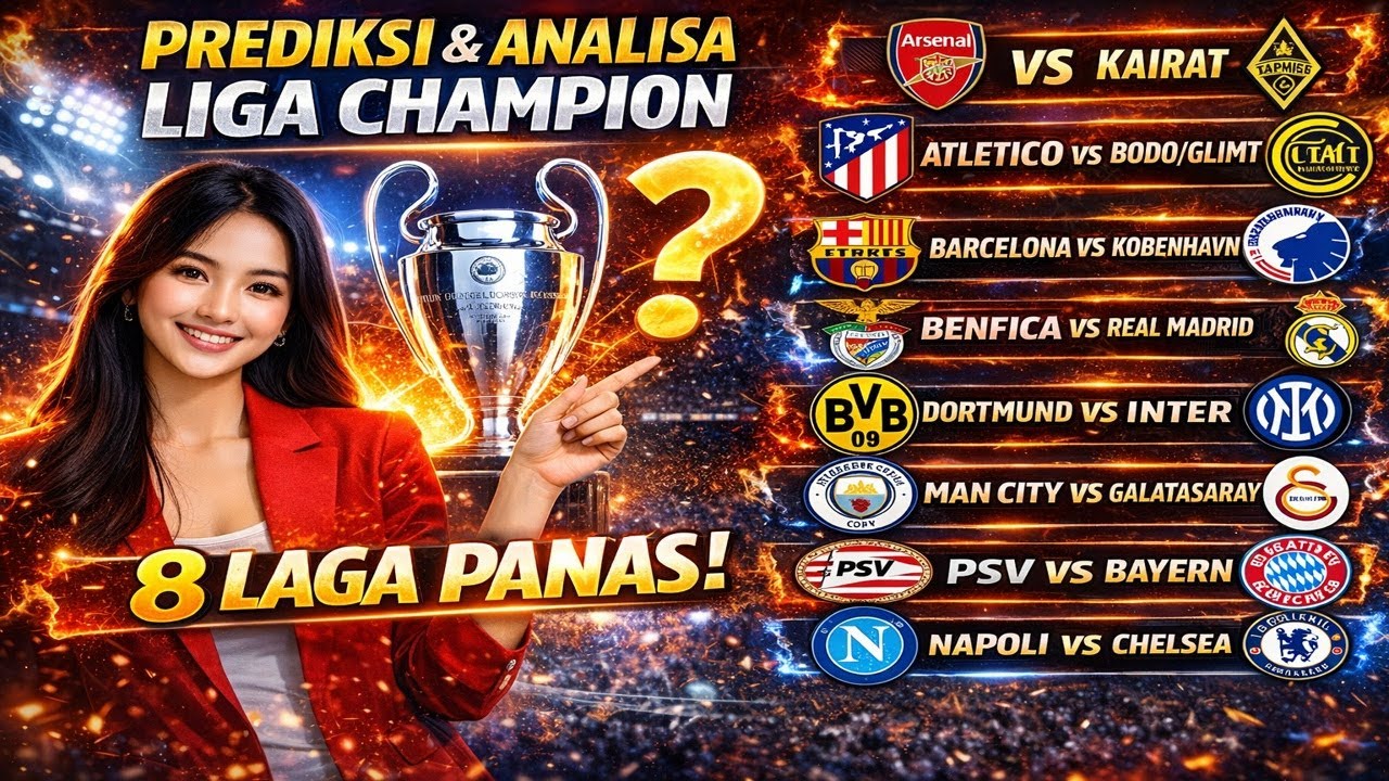 PREDIKSI LIGA CHAMPIONS 🔥 Siapa Lolos? Arsenal, Madrid, City atau Kejutan Besar?!