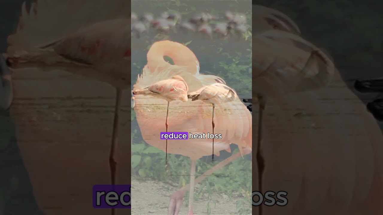 Flamingos Master the Art of Heat Conservation With This Simple Trick! #facts