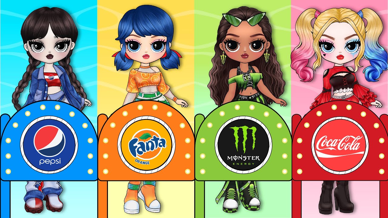 Drink Brand Fashion Makeover for Disney Princesses | Best DIY Fashion Paper Dolls