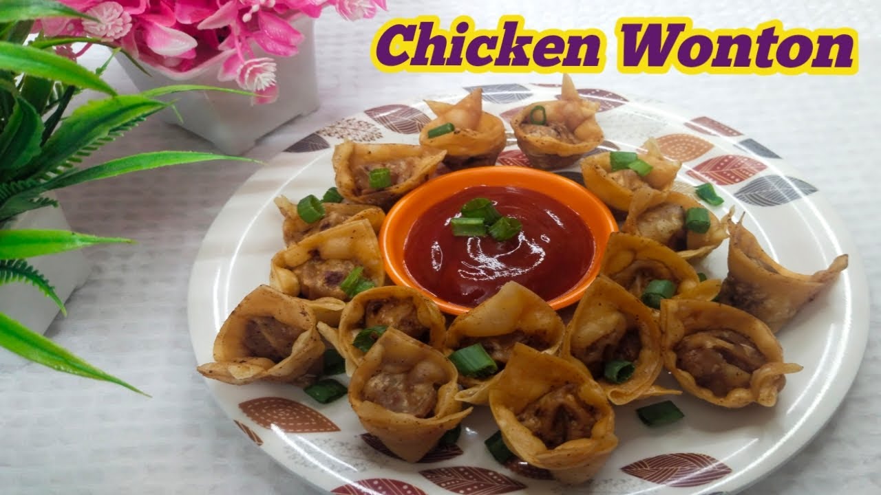 Chicken Wonton |😋One Bite Mini Chicken Wontons Recipe|🌟Fry Wontons Yummy