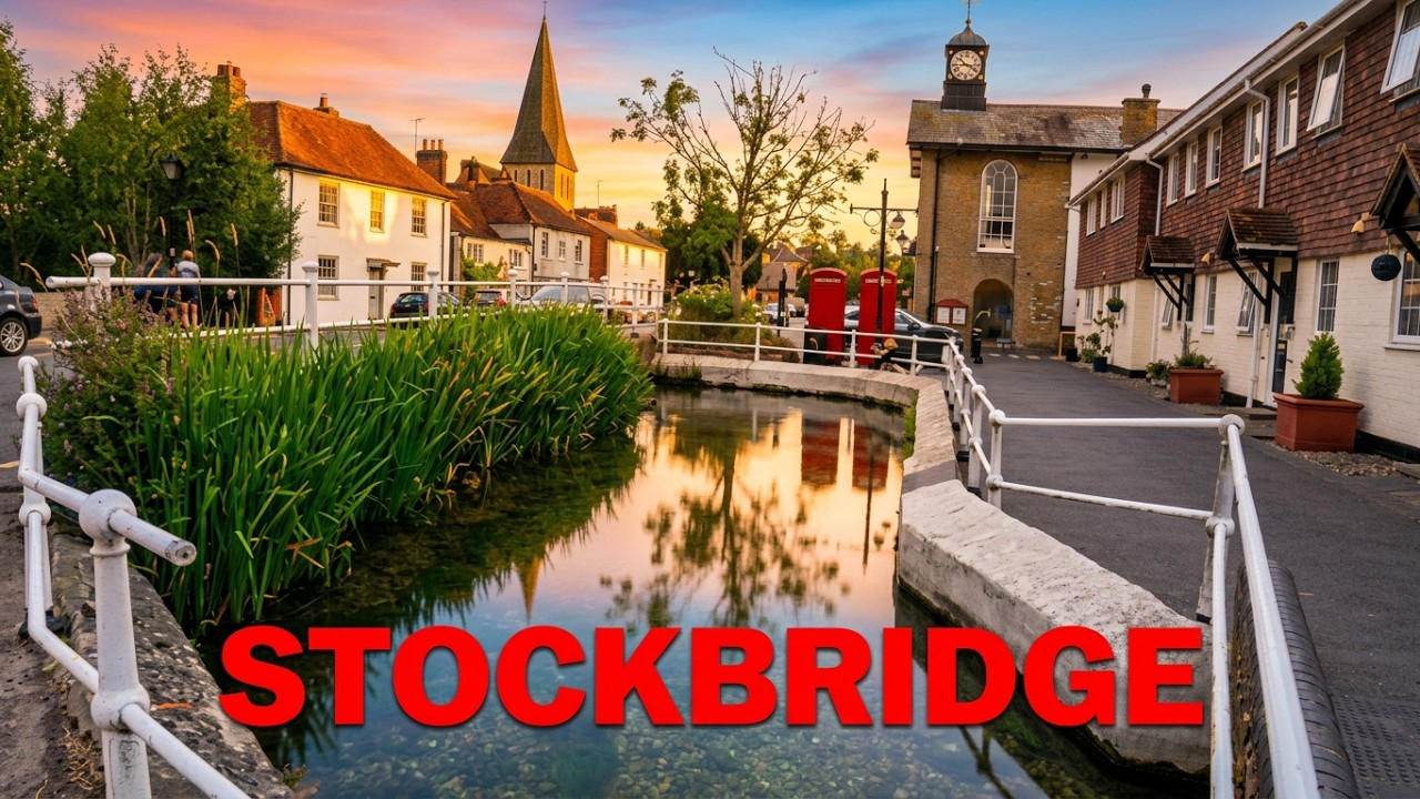 A  Walk Through Stockbridge, England | Charming English Town |No Talking,  Relaxing Walk