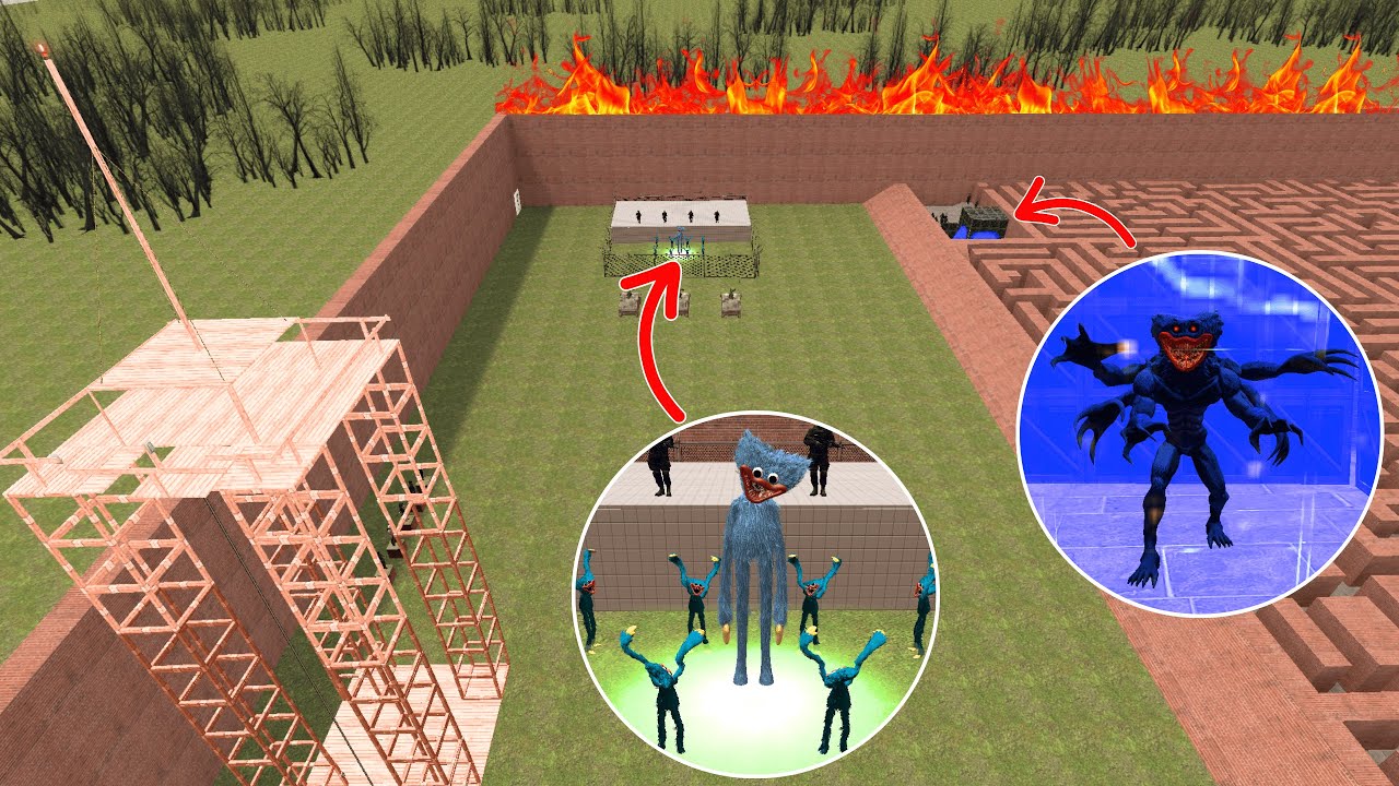 THE MILITARY'S BIGGEST MISTAKE IMPRISONING EVIL HUGGY WUGGY! - GARRY'S MOD