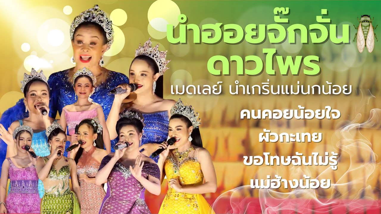 นำฮอยจั๊กจั่น ดาวไพร 💚เมดเลย์ คนคอยน้อยใจ,ผัวกะเทย,ขอโทษฉันไม่รู้,แม่ฮ้างน้อย 4X100 (HD)