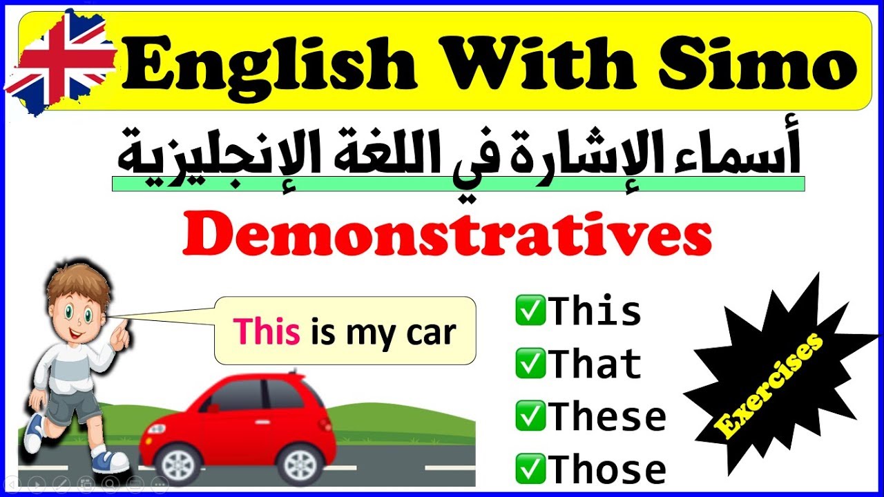شرح أسماء الإشارة في اللغة الإنجليزية (Demonstratives) الإنجليزية مع السيمو