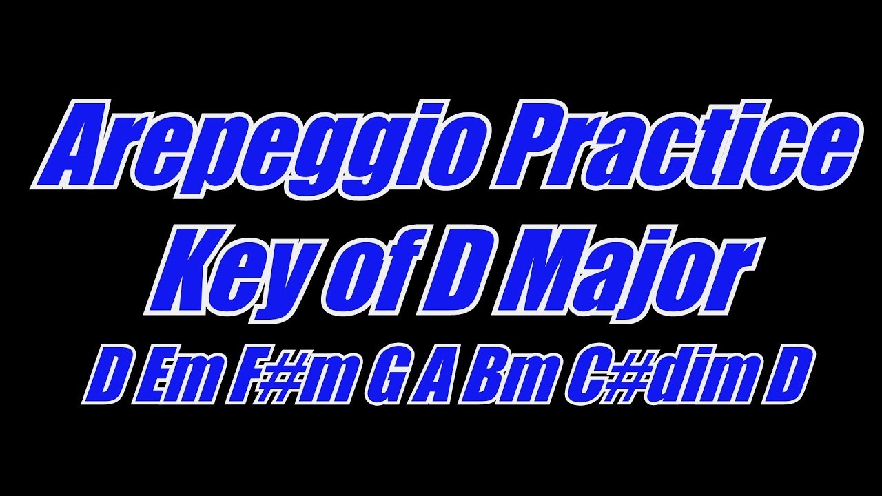 Guitar Arpeggio Practice Key of D Major