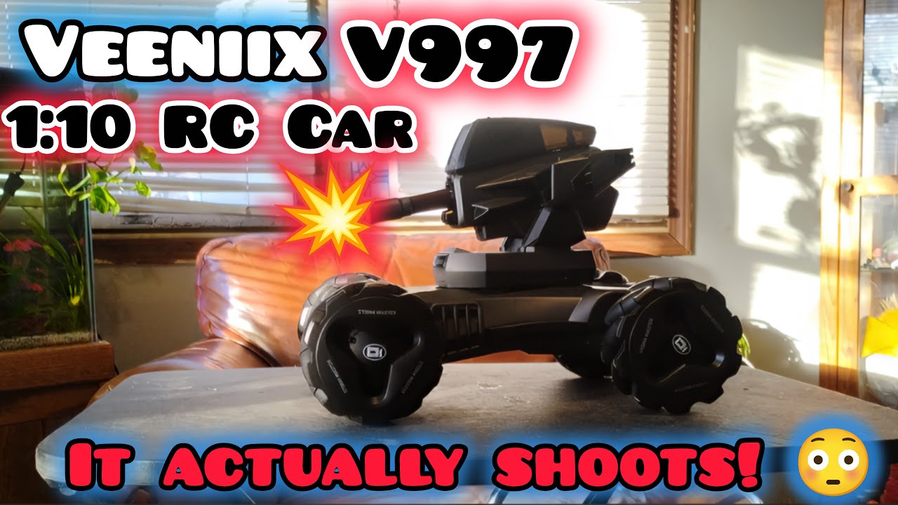Large RC Vehicle with Cannon that shoots!... Veeniix V997 Unboxing and Review