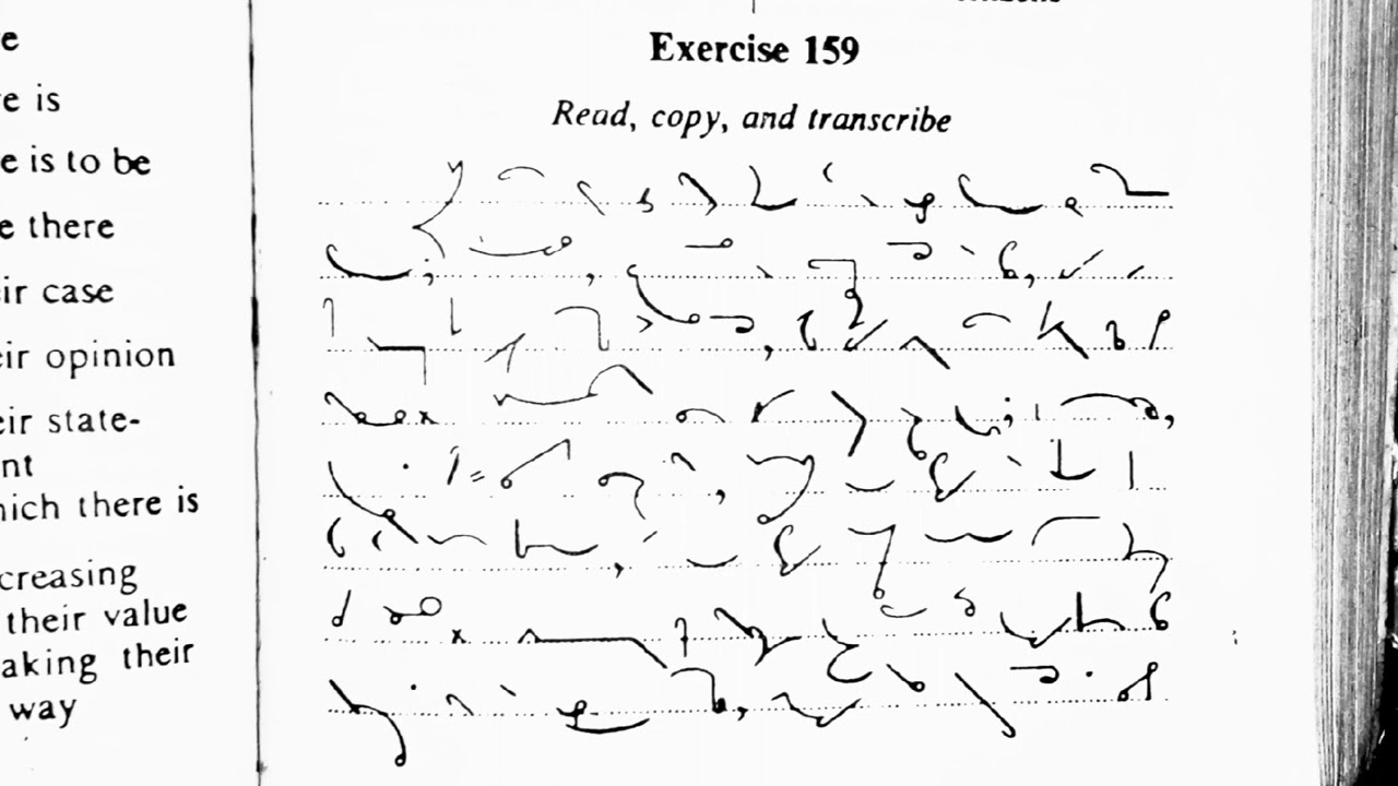 Shorthand Dictation of exercise 159 |dictation of special contractions |Shorthand Club