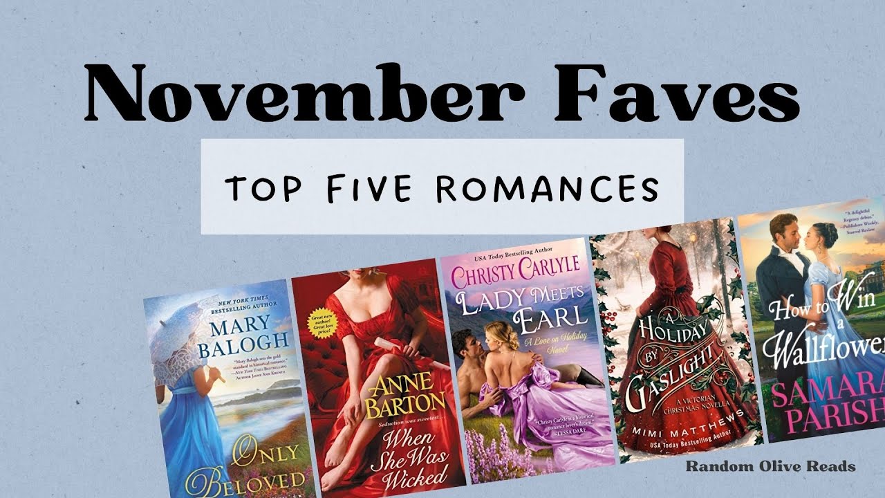 Five Favorite Books from November // Historical Romance New Releases and a Holiday Novella