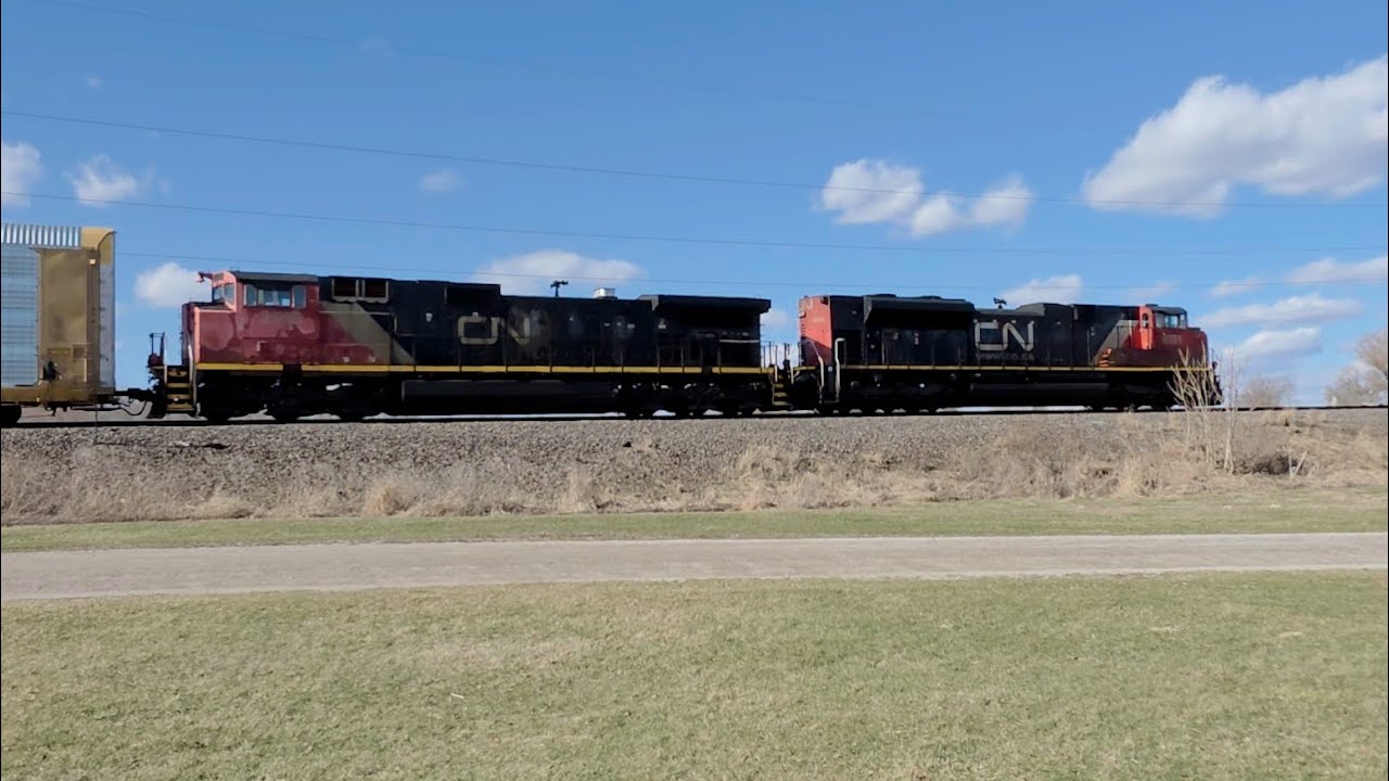 Canadian National  -  Eastbound Rack Train    12 Mar 26