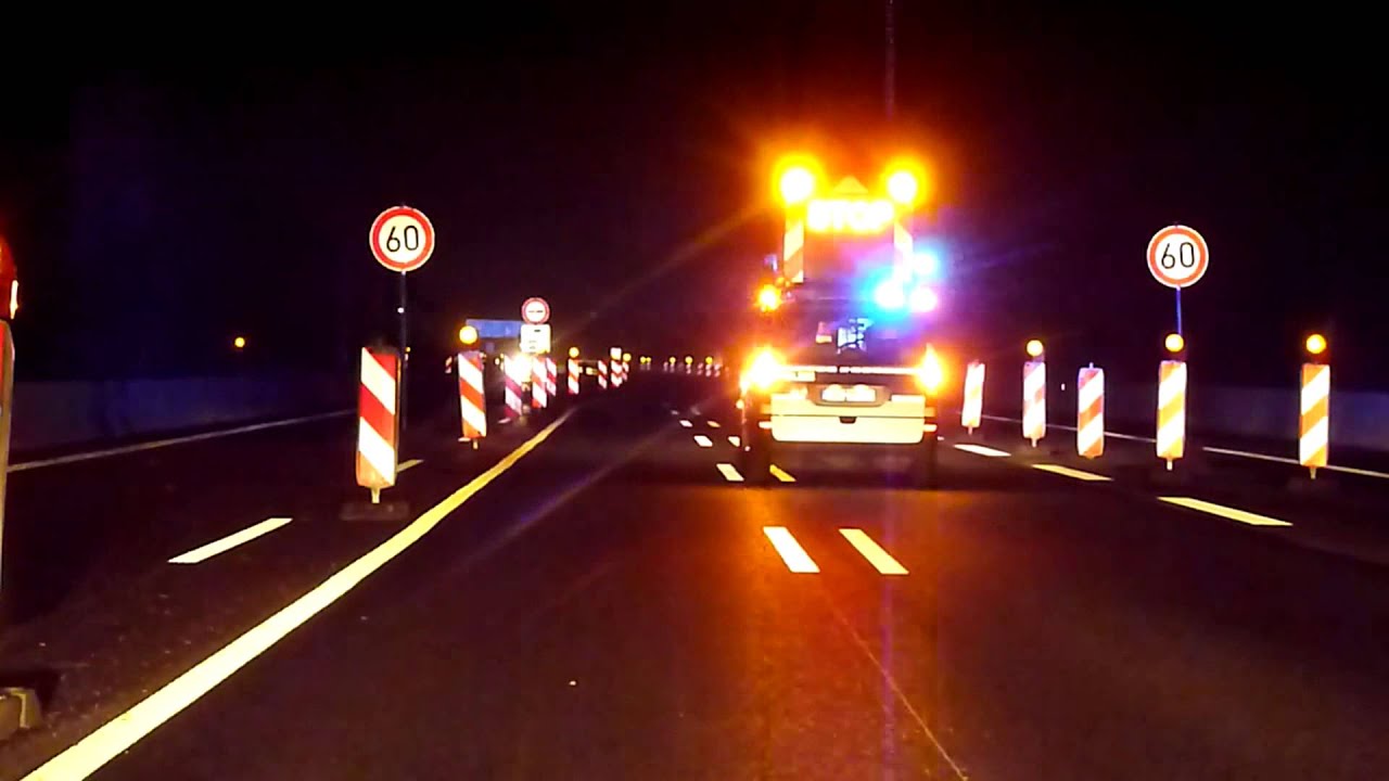 Breiter als die Autobahn - Polizei stoppt Verkehr auf Gegenfahrbahn (11.12.2013)