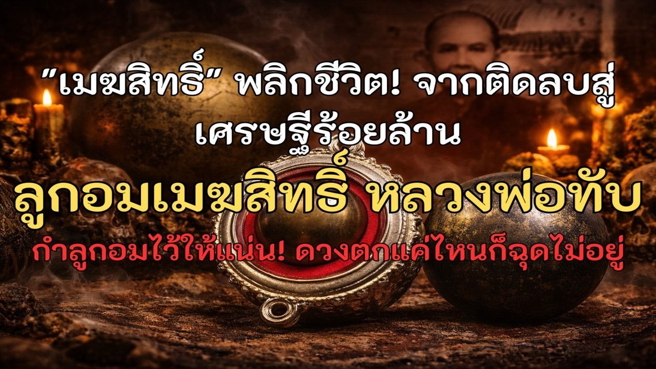 ลูกอมเมฆสิทธิ์ หลวงพ่อทับ วัดอนงค์ ตำนานเนื้อพลิกชีวิต หนุนดวงชะตา จากก้นบึ้งสู่เศรษฐีร้อยล้าน!