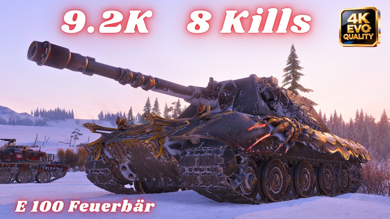 E 100 Feuerbär 9.2K Damage 8 Kills World of Tanks #wot World of Tanks #wot
