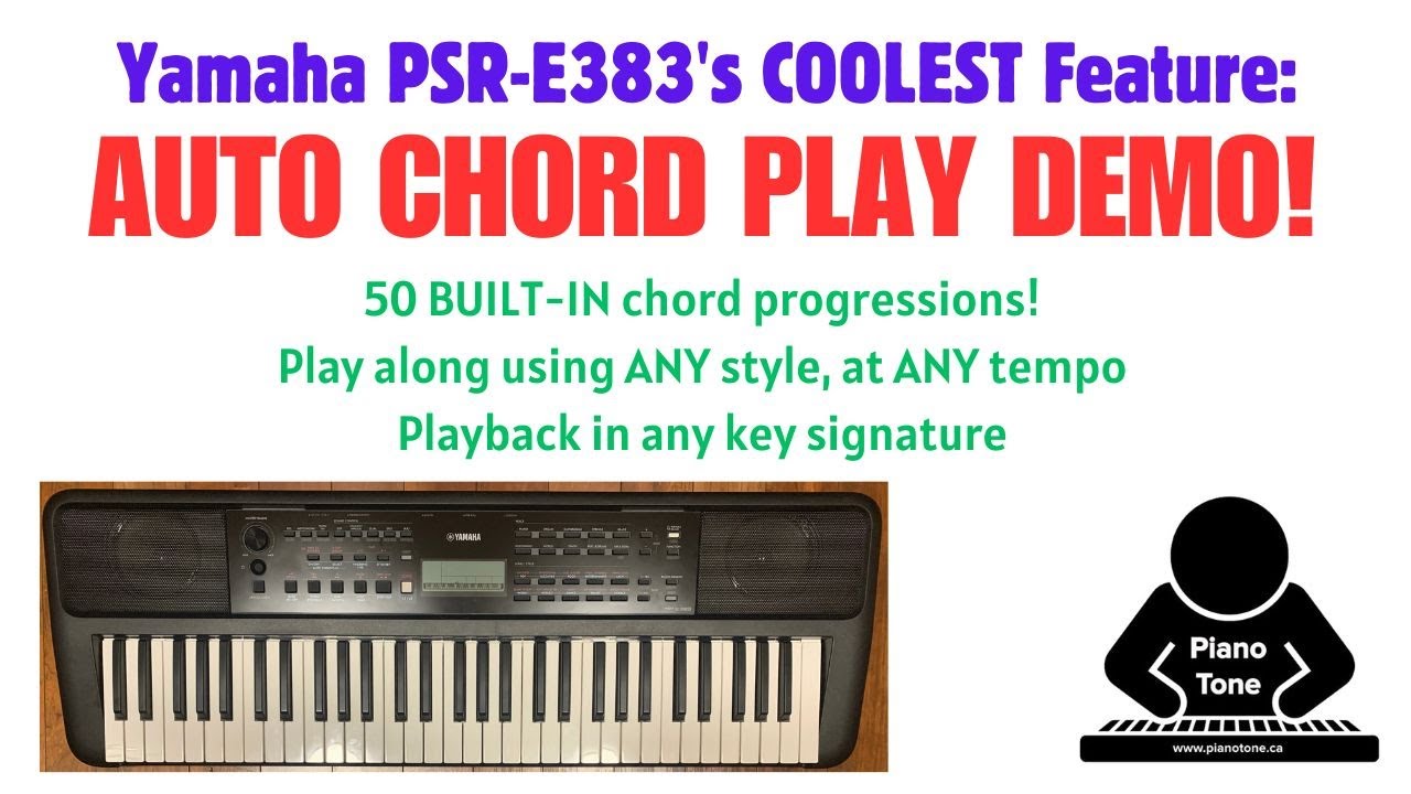 Демонстрация функции автоаккорда Yamaha PSR-E383