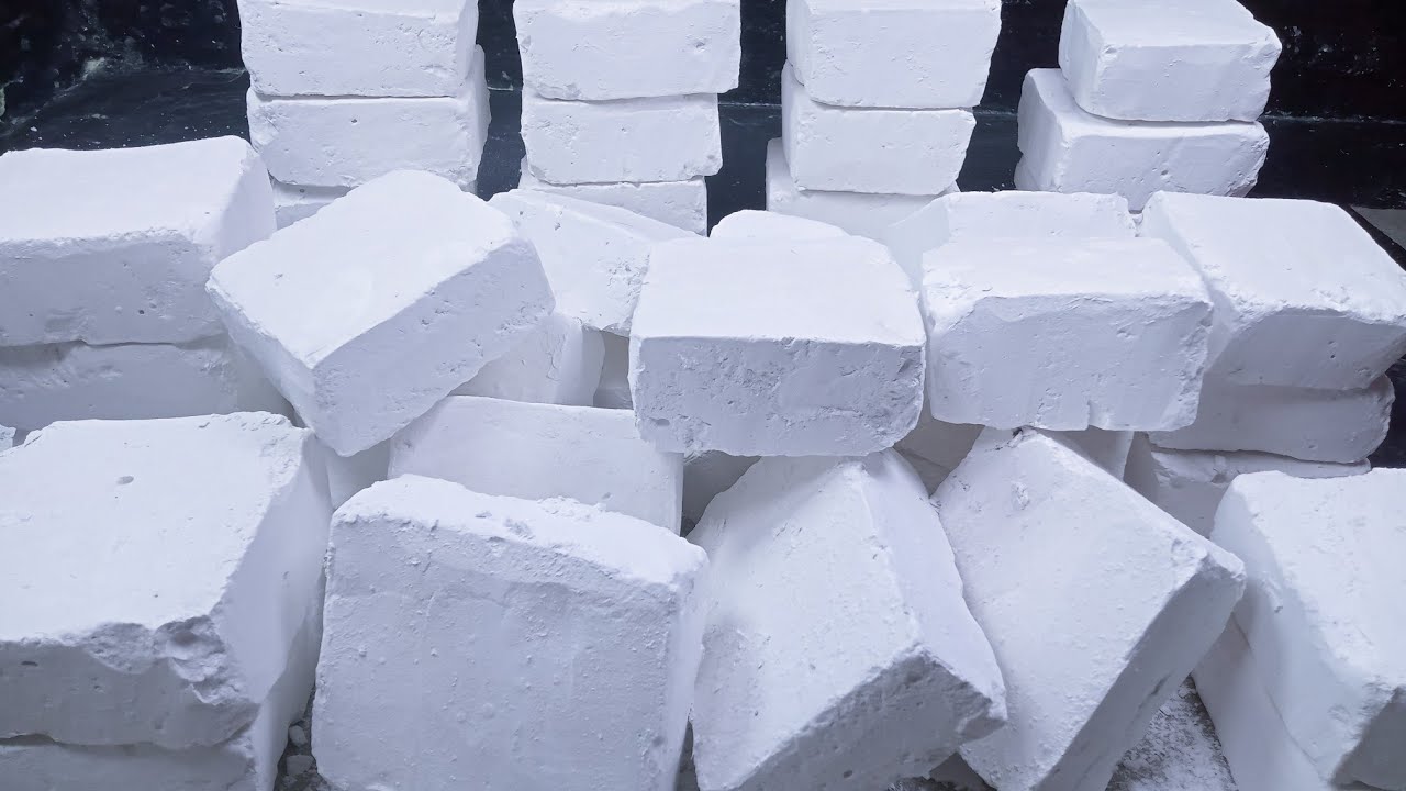 White Extremely Soft Gym Chalk Blocks Mass Crush | Crispy | Satisfying | ASMR 