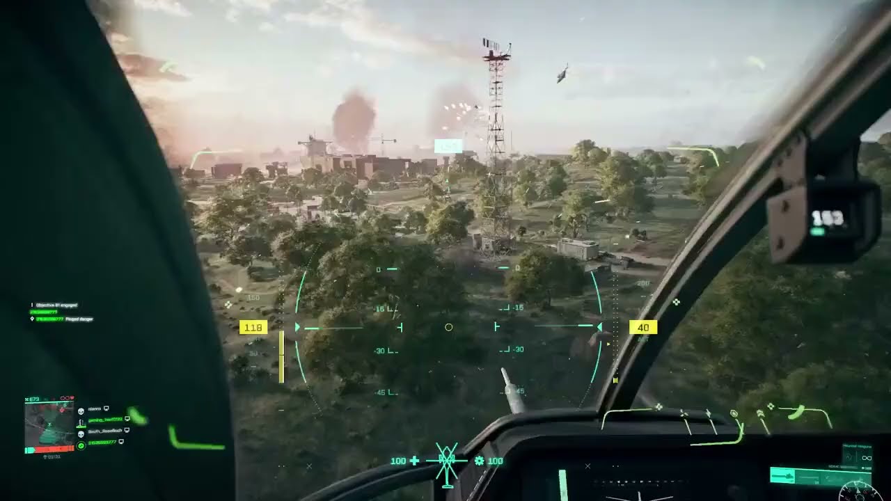 Battlefield  Helicopter fire 🚁  #battlefield #helicopter ⚡ #gameplay 😱  #new