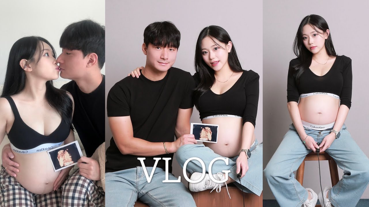 [Vlog] 셀프 만삭 촬영 |  20대 신혼부부 일상 | 임신 31주차 | 홈스냅 촬영 | 일상브이로그