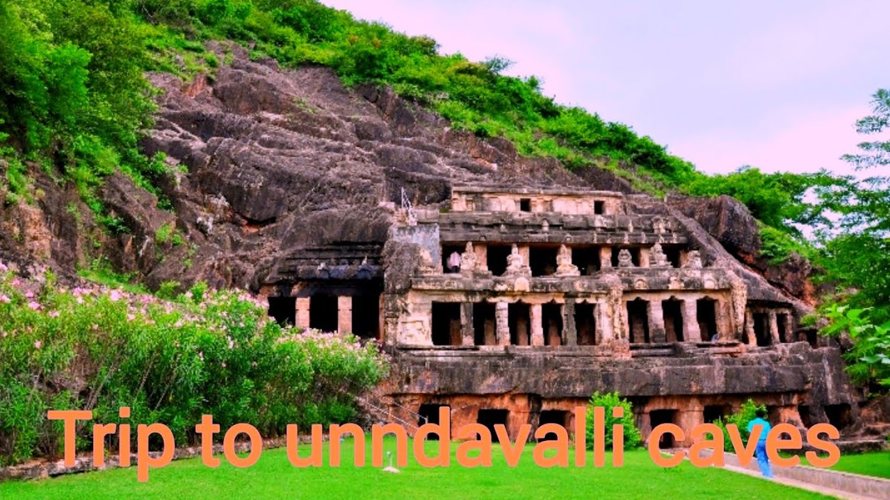 A TRIP TO UNNDAVALLI CAVES || temple inside caves