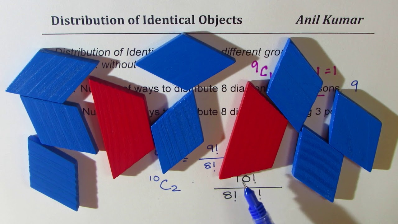 Distribution Clustering Identical Objects with Conditions IIT JEE P & C Tricks