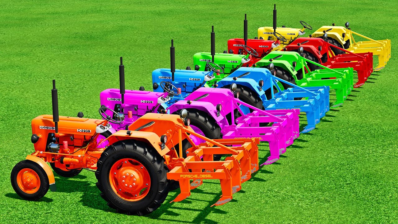 CULTIVATING WITH URSUS MINI TRACTORS & HARVESTING CARROTS - Farming Simulator 22