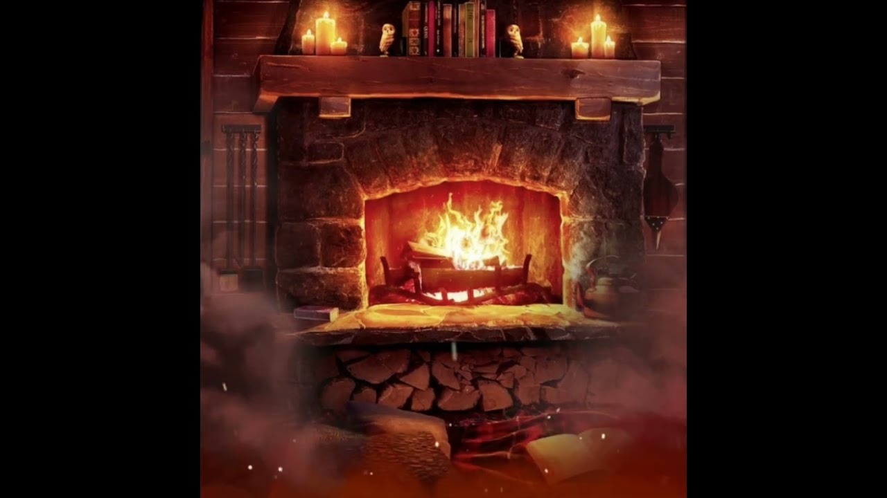 Crackling Fireplace at Night 🔥 | Warm & Relaxing Ambience (1 Hour)