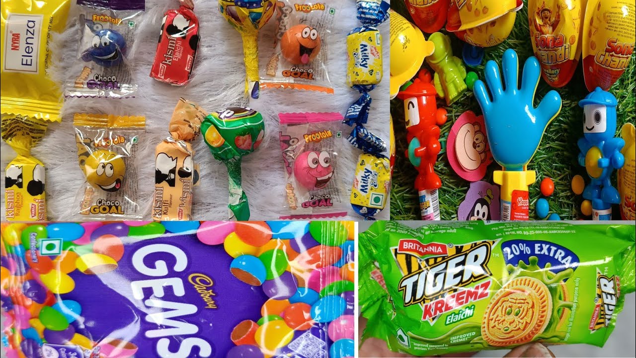 New popular mini candy chocolate asmr video/Asmr candy long video/gemes, cookies, toffee videos