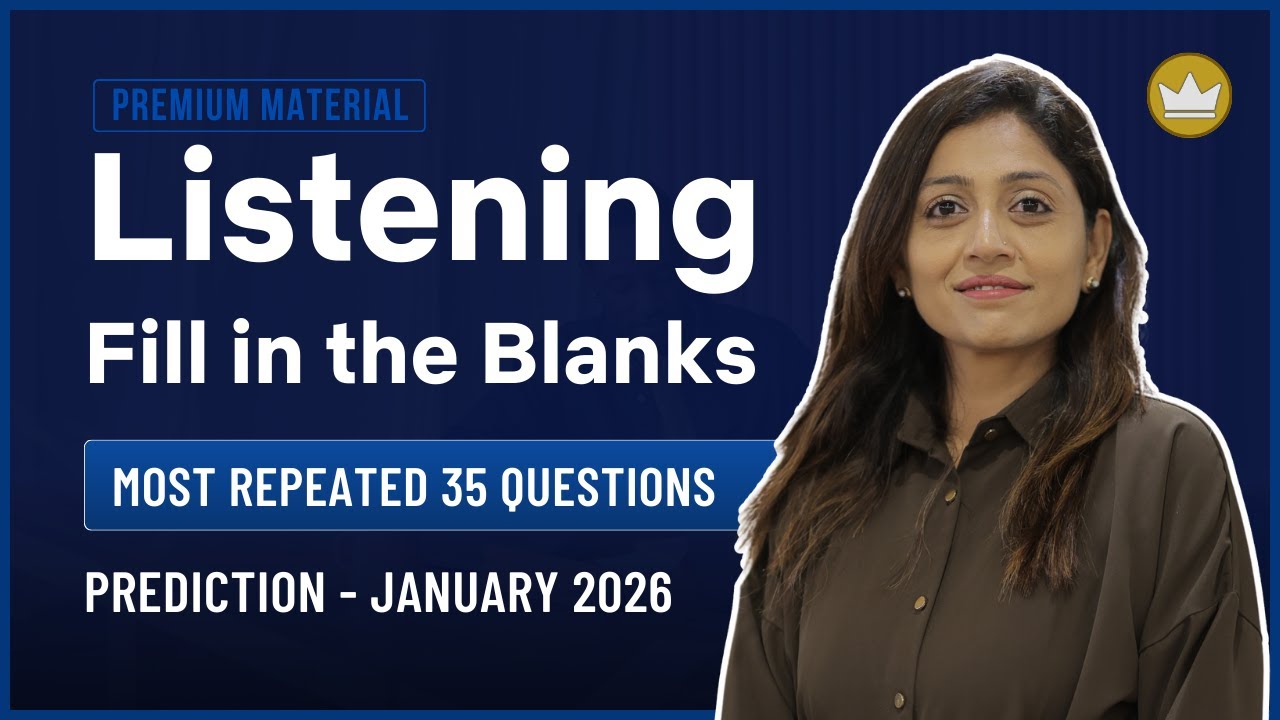 Listening Fill in the Blanks | Prediction Questions | January 2026 | PTE Listening | PTE with Tejal