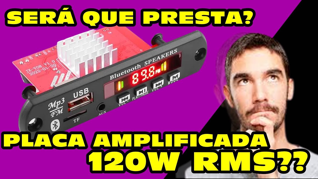 Placa decodificadora amplificada 120w rms bluetooth