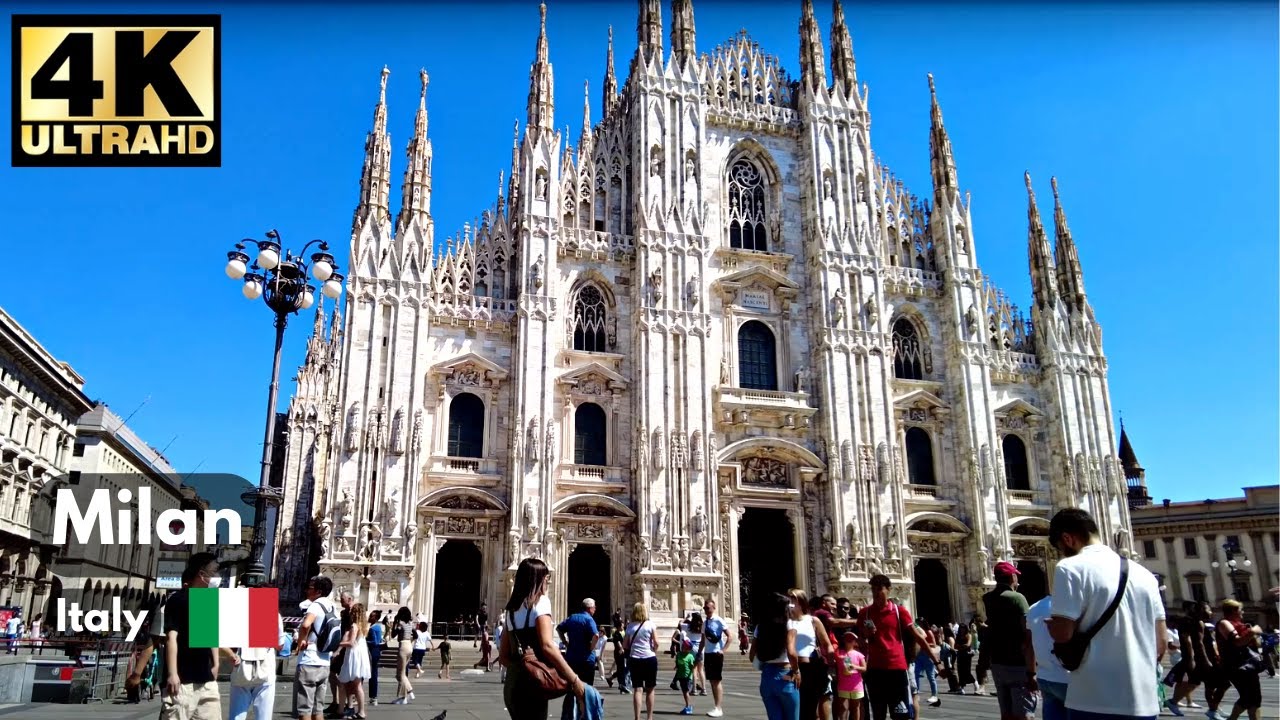 Milan 4K Walking Tour | City Center, Duomo, Fashion District | Italy Travel 2025