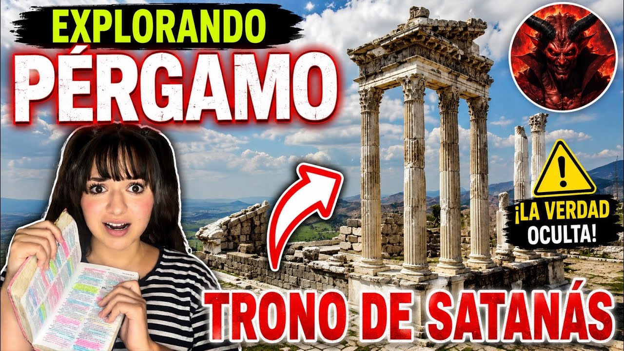 Visité PÉRGAMO: la iglesia del Apocalipsis donde está el Trono de Satanás 👹😨 | Berlyn | #shorts 