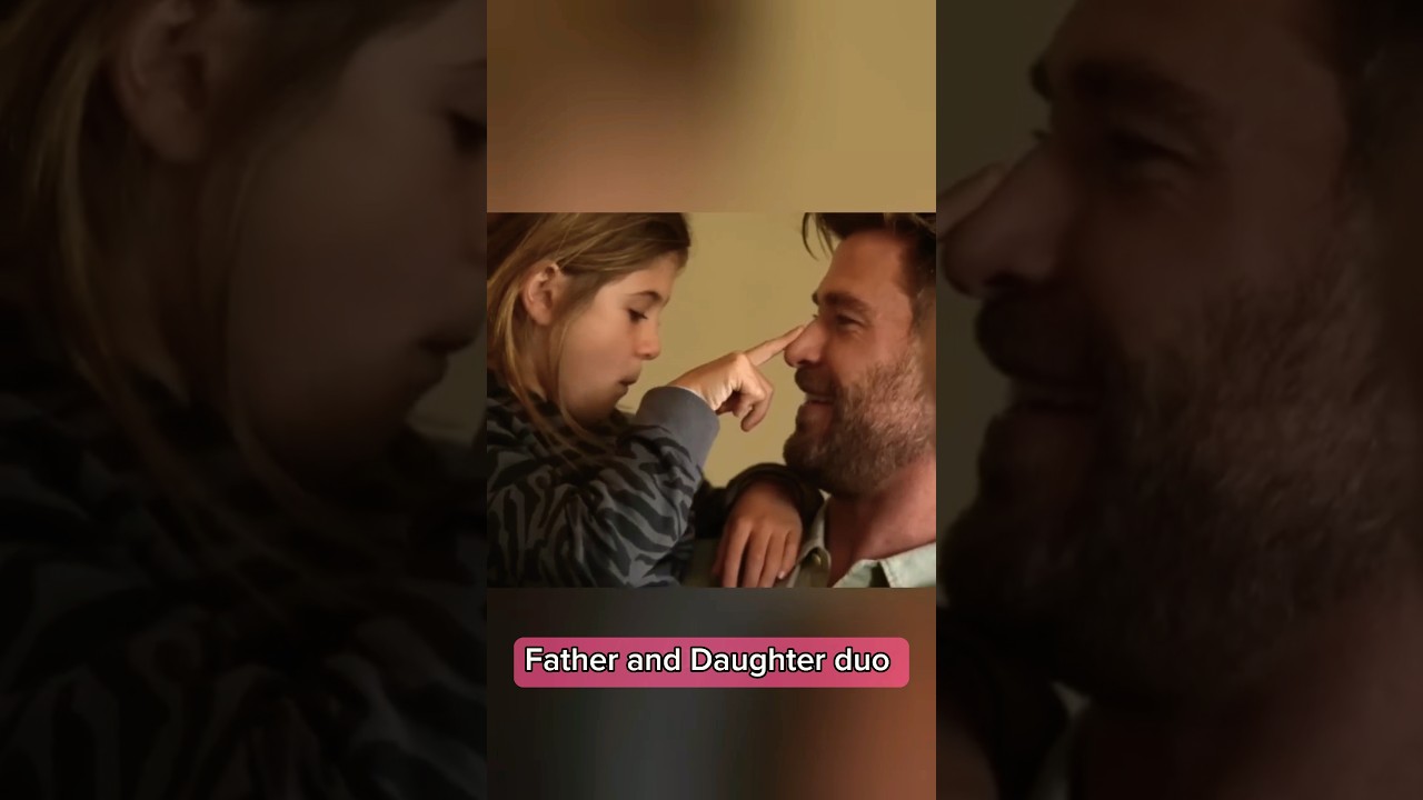 Chris hemsworth and India rose | Cute father and daughter duo #shorts #kids