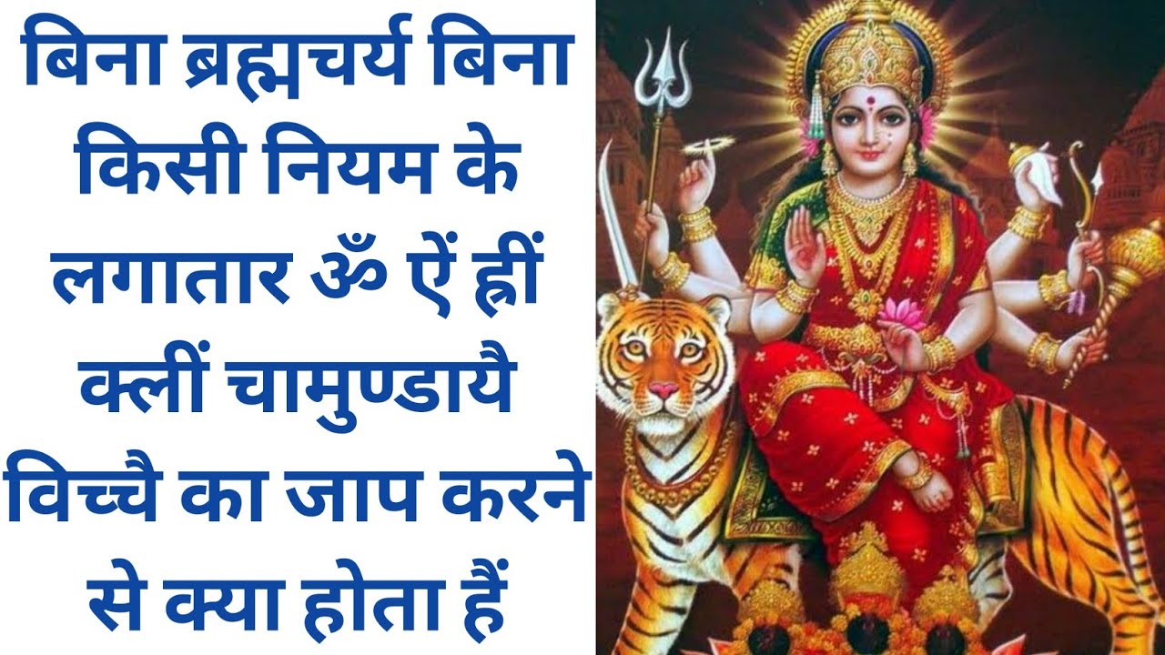 बिना ब्रह्मचर्य बिना किसी नियम के लगातार ॐ ऐं ह्रीं क्लीं चामुण्डायै विच्चै का जाप करने से क्या होता