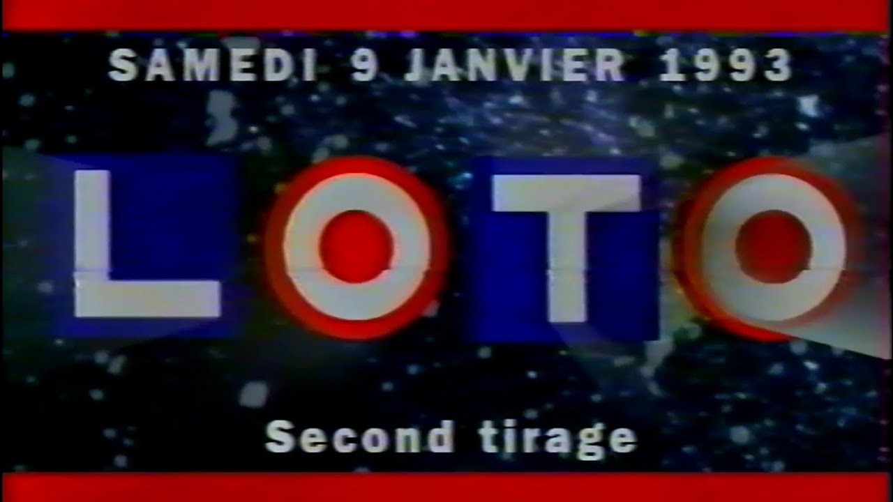 TF1 - Pub en cours, tirage du loto du 9 janvier 1993, générique de 