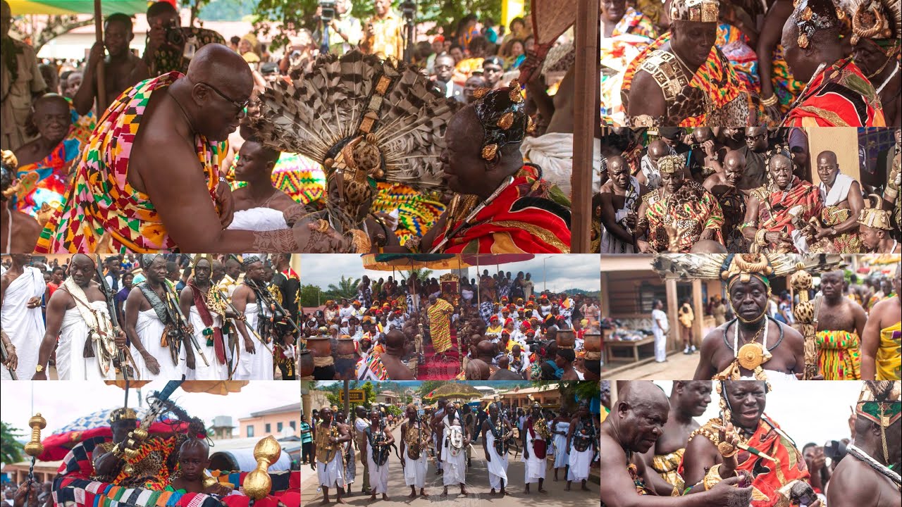 Historic 🔥: President Nana Addo Dankwa Akufo welcomes Otumfuo to Okyeman for the first time.