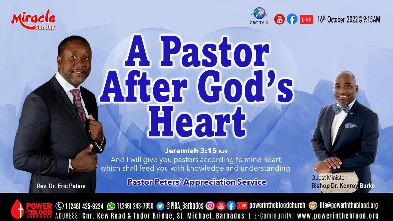 A Pastor After God's Heart | Jeremiah 3:15 | Bishop Dr Kenroy Burke