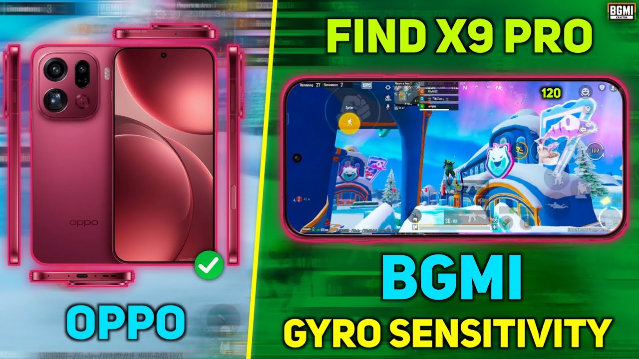 🔴Oppo Find X9 Pro BGMI Sensitivity + 120 FPS Settings 🔥 | No Recoil & Laser Aim🔴