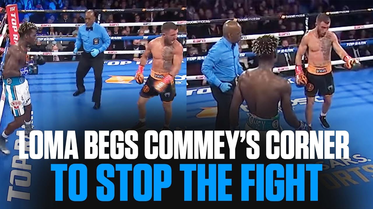 Both Times Loma Begged Commey's Corner to Stop the Fight