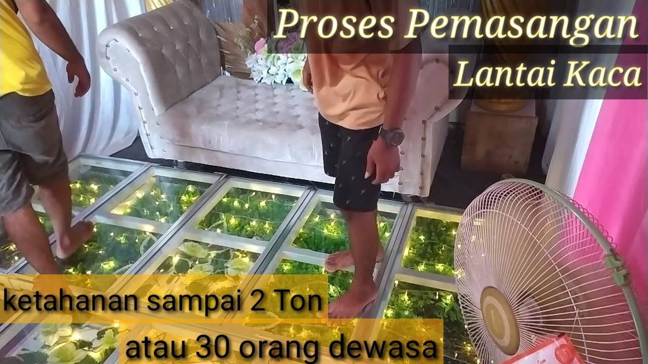 Dekorasi Lantai Kaca | DIY | panggung kaca pelaminan