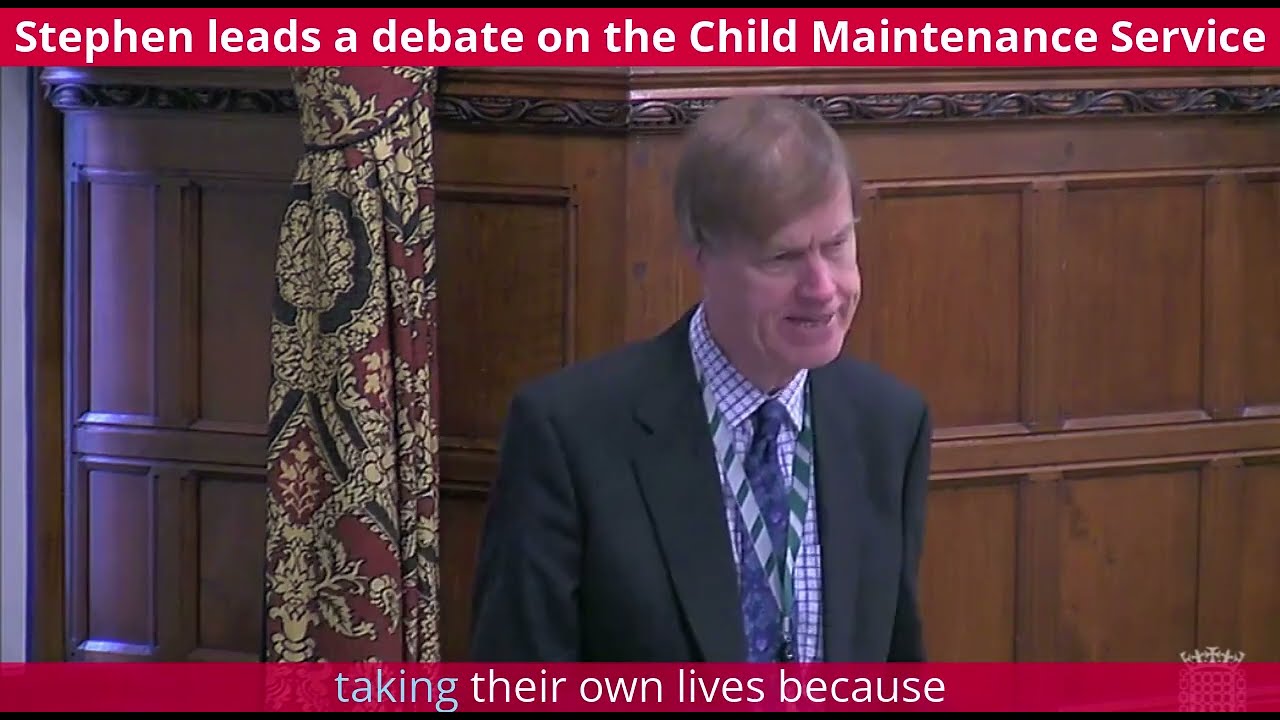 Stephen leads a debate on the Child Maintenance Service