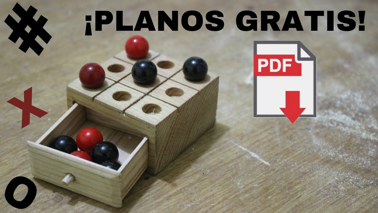 Juguetes de madera: juego del gato #, tres lineas, ceros y cruces PLANOS GRATIS / WOOD TOYS