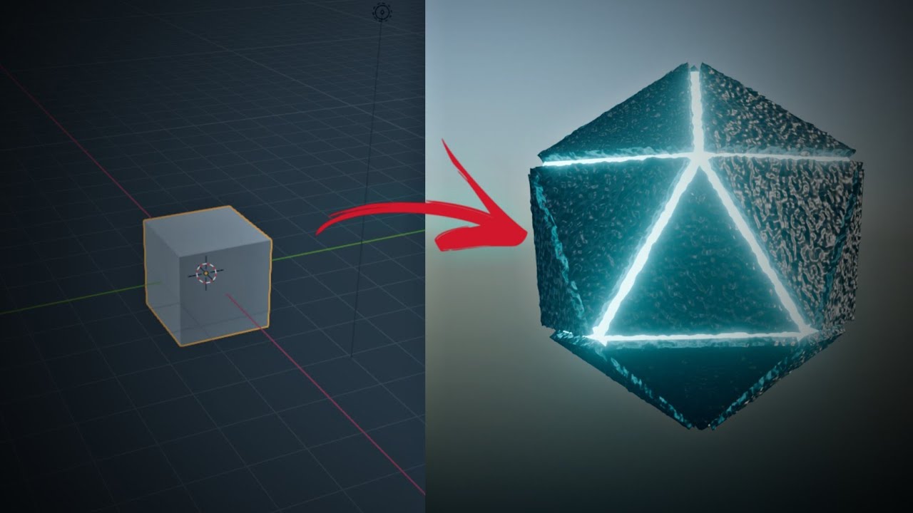 How to Make a Glowing Hexagonal Gemstone in Blender | Beginner Tutorial